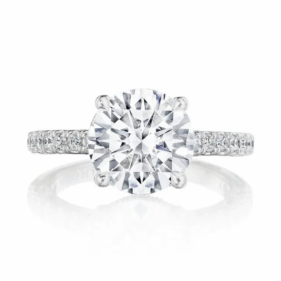Tacori Dantela Collection 3.54 Carat Round Solitaire Diamond Ring Size 5.5 - Picture 7 of 15